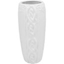 Ver imagem 1 de Vaso Chateau Decorativo Cachepô Enfeite 29x13x13cm Cerâmica Branco