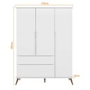 Ver imagem 4 de Quarto para Bebê Completo Melinda com Roupeiro Cômoda e Berço