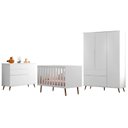 Ver imagem 1 de Quarto para Bebê Completo Melinda com Roupeiro Cômoda e Berço