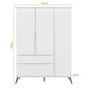 Ver imagem 2 de Quarto para Bebê Completo Melinda com Roupeiro Cômoda e Berço