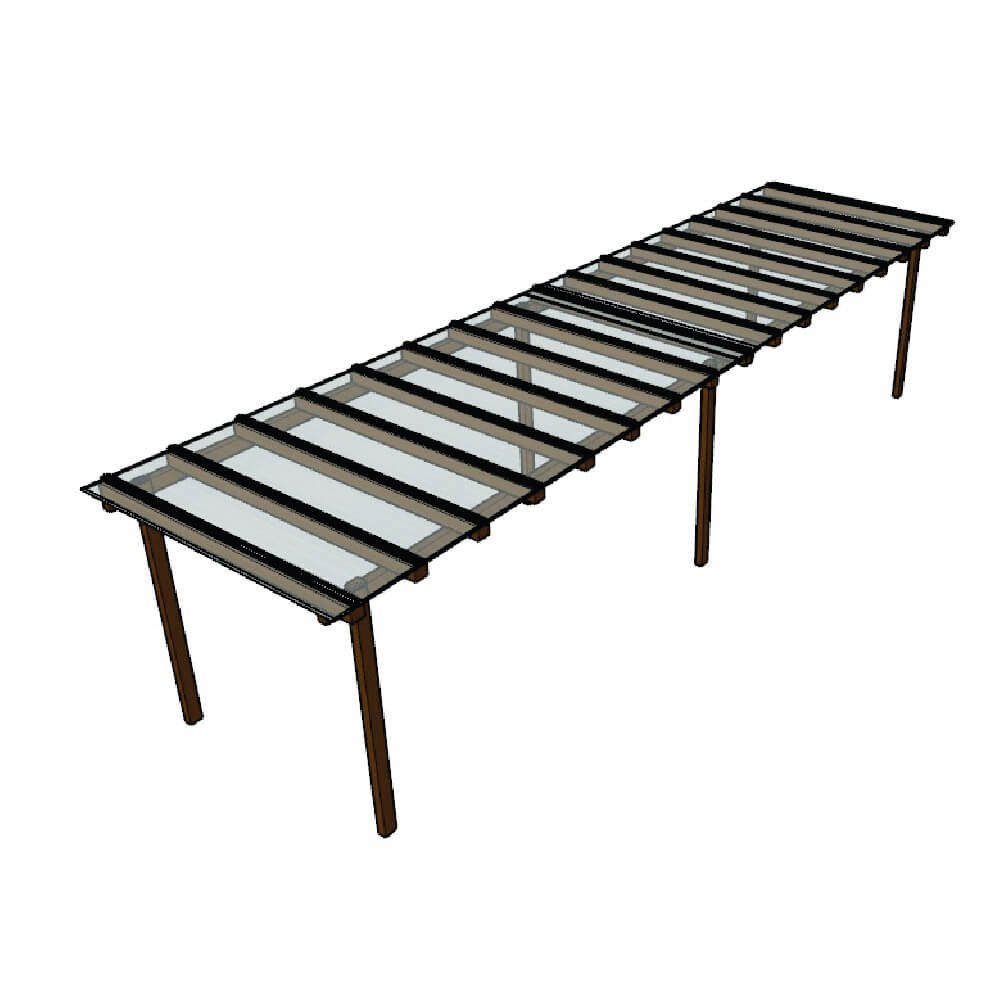 Ver imagem 1 de Cobertura Policarbonato Alveolar 8,00m x 1,50m - Cristal 4mm