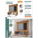 Ver imagem 3 de Painel para TV 70 Polegadas 01 prateleira Sotile 100% MDF Permóbili Nature