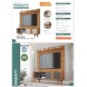 Painel para TV 70 Polegadas 01 prateleira Sotile 100% MDF Permóbili Nature - 3