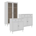 Ver imagem 2 de Cristaleira+ 2 Aparadores 4gv4pt Ditália R-629/e-957 Cor:branco