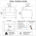 Ver imagem 7 de Kit Namoradeira Lisboa 2 Lugares + 2 Puffs Redondos em Suede para Sala Bordô Conforto e Luxo
