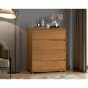 Ver imagem 6 de Cômoda 80cm com 4 Gavetas Multimóveis Cr35243 Nature
