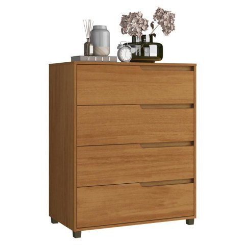 Cômoda 80cm com 4 Gavetas Multimóveis Cr35243 Nature