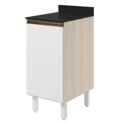 Balcão com Tampo 1 Porta MDF 40 cm Kali 1221822 Bianco Toq Branco Nicioli