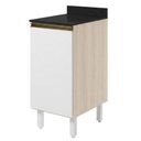 Ver imagem 1 de Balcão com Tampo 1 Porta MDF 40 cm Kali 1221822 Bianco Toq Branco Nicioli