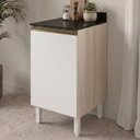 Ver imagem 2 de Balcão com Tampo 1 Porta MDF 40 cm Kali 1221822 Bianco Toq Branco Nicioli