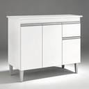 Ver mais imagens de Armário Balcão Gabinete Jade P/ Cozinha Compacta Modulada Área Gourmet Dispensa 1m 3 Portas 1 Gaveta
