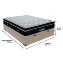 Ver imagem 2 de Cama + Box Casal com Base Baú Europillow Mola Ensacada Cor:bege