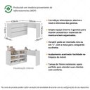 Ver imagem 4 de Mesa Profissional para Manicure em L com 6 Gavetas Elegance Multimóveis MP6067 Branco
