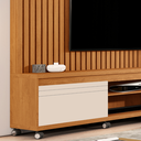 Ver imagem 2 de Home Theater Duas Portas com Dobradiças Metálicas Uma Prateleira Ripado Orion - Giga Móveis:nature/o