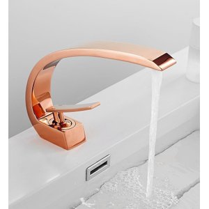 Torneira Banheiro Monocomando Cuba Misturado 105rg Rosa Gold Luuk Young