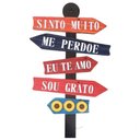 Ver imagem 1 de Placa Mdf Sinto Muito, Me Perdoe, Eu Te Amo, Sou Grato