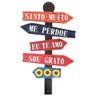 Placa Mdf Sinto Muito, Me Perdoe, Eu Te Amo, Sou Grato - 1