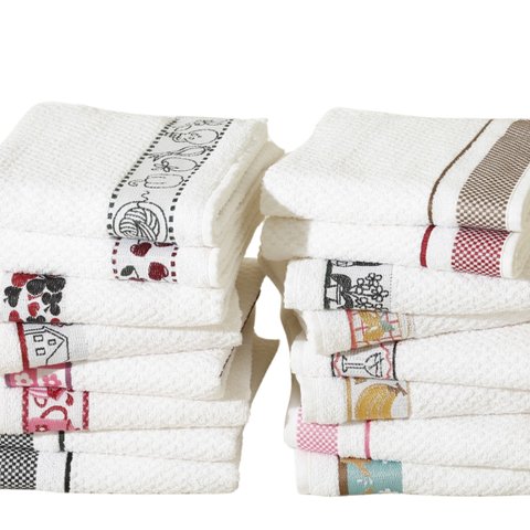 Kit C/ 10 Toalha Pano de Copa Prato Atoalhado Felpudo