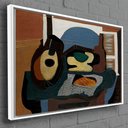 Ver imagem 7 de Quadro Decorativo Pablo Picasso Natureza Com Bandolim E Bolo:60x40 cm/PRETA