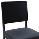 Ver imagem 7 de Kit 2 Cadeiras Quéops Madeira Maciça Encosto Anatômico Assento Estofado - Preto Corano Preto