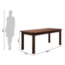 Ver imagem 2 de Mesa de Madeira Maciça Castanho 200x88 para Cozinha Sala Jantar Sfa