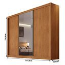 Ver imagem 2 de Guarda Roupa Casal Lôgan 3 Portas 1 com Espelho 8 Gavetas Cinamomo - Novo Horizonte