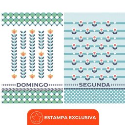 Pano de Prato Copa Lepper Estampado Semaninha Pop 40cm X 60cm 7 Peças - 4