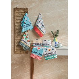 Pano de Copa Lepper Estampado Semaninha Pop 40cm X 60cm 7 Peças - 1