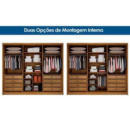 Guarda Roupa Casal 6 Portas e 8 Gavetas Bandeira/himalaia Cumaru - Novo Horizonte - 2