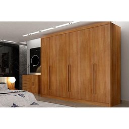 Guarda Roupa Casal 6 Portas e 8 Gavetas Bandeira/himalaia Cumaru - Novo Horizonte - 1