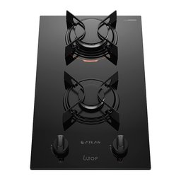 Cooktop 2 Bocas Preto Mesa de Vidro Atlas U Top Bivolt - 1