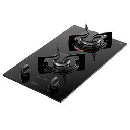 Cooktop 2 Bocas Preto Mesa de Vidro Atlas U Top Bivolt - 2