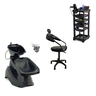 Kit Salão Lavatório Grande + Cadeira Cabelo + Carrinho Salão - 11