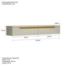 Ver imagem 4 de Rack para Tv até 50 Polegadas Suspenso Uno 2 Portas Off White/cedro/freijó - Olivar Móveis
