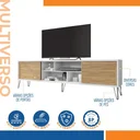 Ver mais imagens de Rack para TV até 75 Polegadas Industrial Retrô 220cm em BP Porta Telada Multiverso