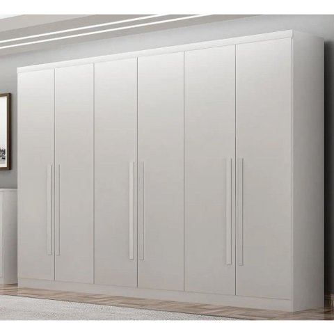 Guarda Roupa Casal Bellagio com 6 Portas e 6 Gavetas Una Mobília