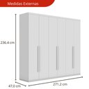 Ver imagem 2 de Guarda Roupa Casal Bellagio com 6 Portas e 6 Gavetas Una Mobília
