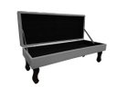 Ver imagem 2 de Recamier Baú Luis Xv Capitonê Retrô 120 cm Suede Cinza Mz Decor