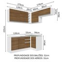 Ver imagem 4 de Armário de Cozinha Completa de Canto 349cm Branco/Rustic Glamy Madesa 07