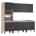 Ver imagem 2 de Cozinha Modulada Firenze Fhr001 Avena Touch Grafito - Demóbile