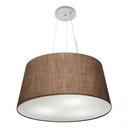 Ver imagem 3 de Lustre Pendente Cone Md-4063 Cúpula em Tecido 30/60x50cm Café - Bivolt