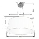 Ver imagem 4 de Lustre Pendente Cone Md-4063 Cúpula em Tecido 30/60x50cm Café - Bivolt