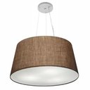 Ver imagem 1 de Lustre Pendente Cone Md-4063 Cúpula em Tecido 30/60x50cm Café - Bivolt