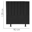 Ver imagem 3 de Cabeceira Cama Box Solteiro Estofada Carla 90 Cm Linho:preto