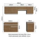 Ver imagem 4 de Armário de Cozinha Completa 260cm Rustic Glamy Madesa 04