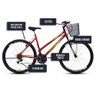 Bicicleta Colli Cazelle Allegra Aro 26 Freio V-brake Quadro 18 Vermelho - 5