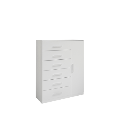 Cômoda Sapateira 6 Gavetas e 1 Porta Branco Formimóveis