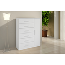 Ver imagem 2 de Cômoda Sapateira 6 Gavetas e 1 Porta Branco Formimóveis