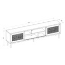 Ver imagem 4 de Rack para TV até 75 Polegadas Industrial 220cm em BP Porta Telada Multiverso