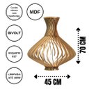 Ver imagem 4 de Abajur Grande de Chão TRIBAL MDF Luminária - MDF CRU